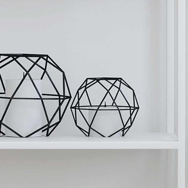 Metal Frame Bookshelf Modern Black / White Open Storage Bookcase Clearhalo 'Bookcases' 'furn' 'furn_bookcases' 'Furniture' 'Office Furniture' 5693947