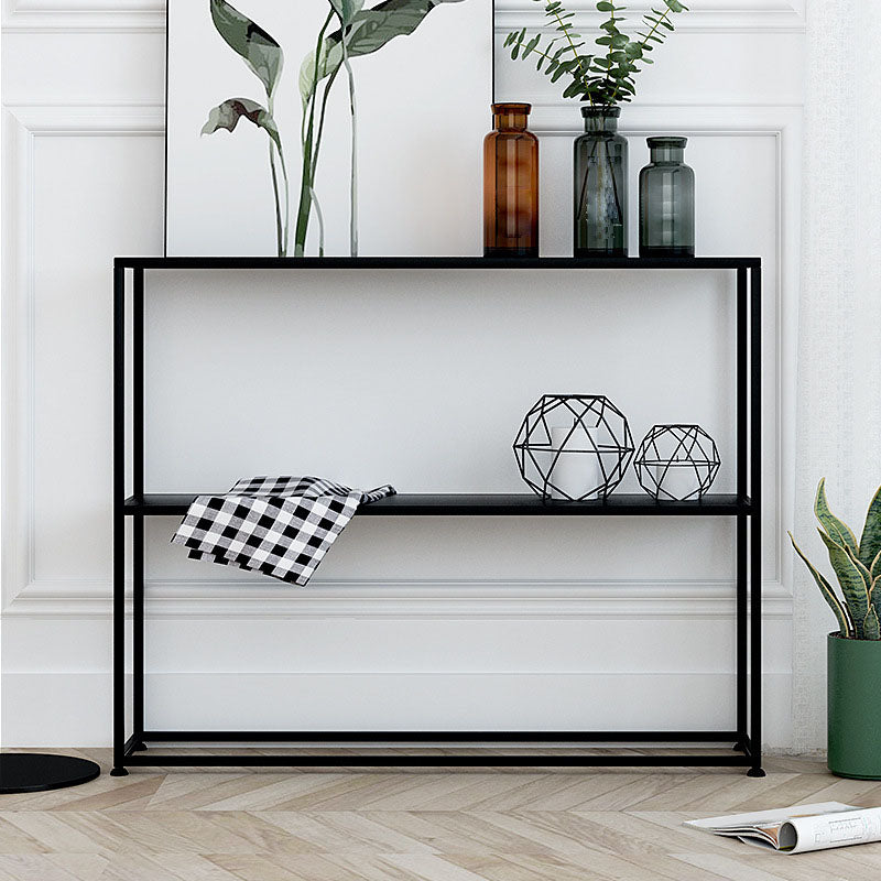 Metal Frame Bookshelf Modern Black / White Open Storage Bookcase Clearhalo 'Bookcases' 'furn' 'furn_bookcases' 'Furniture' 'Office Furniture' 5693950