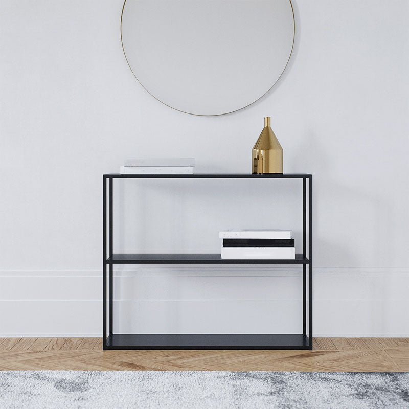 Metal Frame Bookshelf Modern Black / White Open Storage Bookcase Clearhalo 'Bookcases' 'furn' 'furn_bookcases' 'Furniture' 'Office Furniture' 5693951