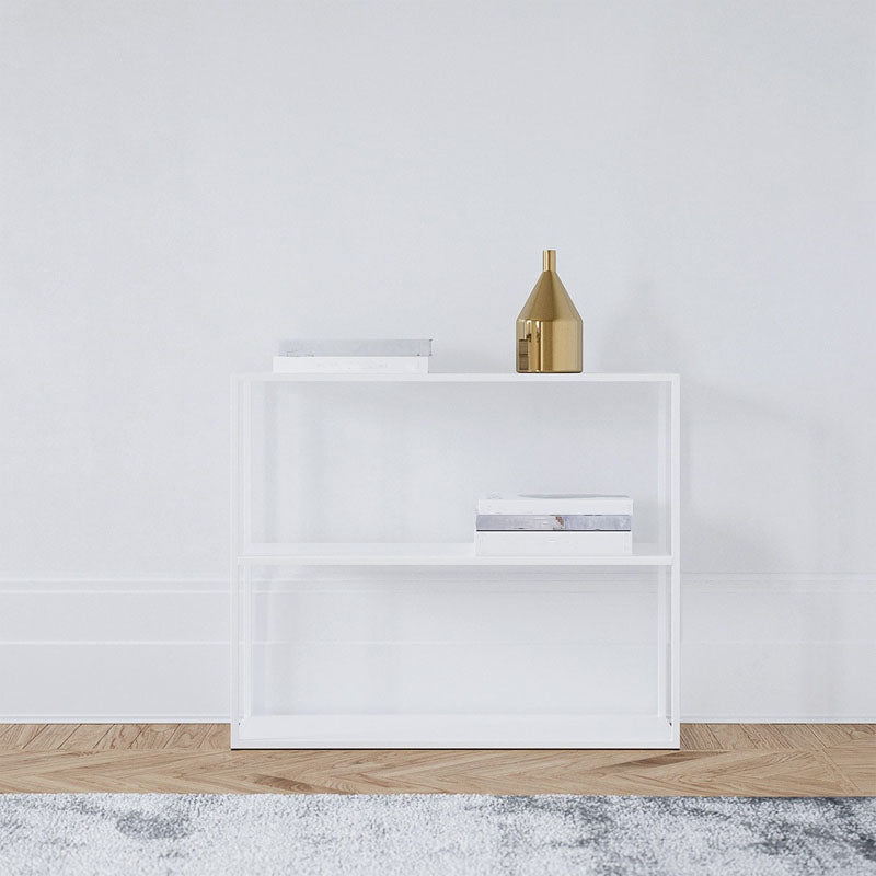 Metal Frame Bookshelf Modern Black / White Open Storage Bookcase Clearhalo 'Bookcases' 'furn' 'furn_bookcases' 'Furniture' 'Office Furniture' 5693952