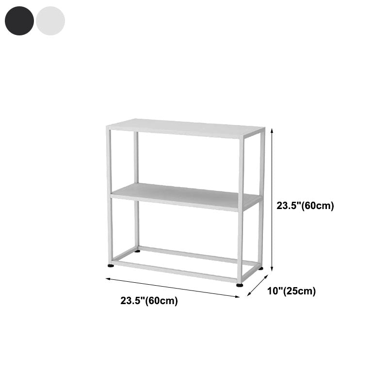 Metal Frame Bookshelf Modern Black / White Open Storage Bookcase Clearhalo 'Bookcases' 'furn' 'furn_bookcases' 'Furniture' 'Office Furniture' 5693956