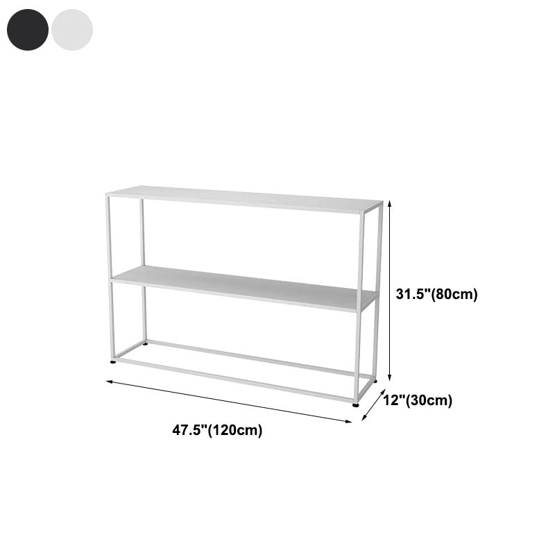 Metal Frame Bookshelf Modern Black / White Open Storage Bookcase Clearhalo 'Bookcases' 'furn' 'furn_bookcases' 'Furniture' 'Office Furniture' 5693961