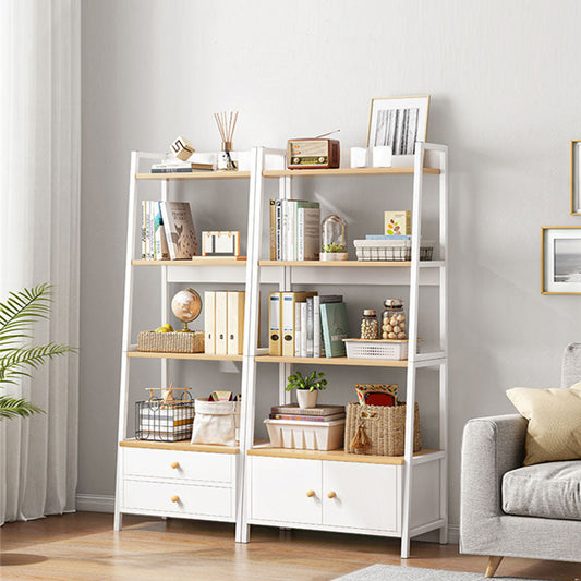 12 "W metalen frame boekenplank moderne open opslagladder boekenkast