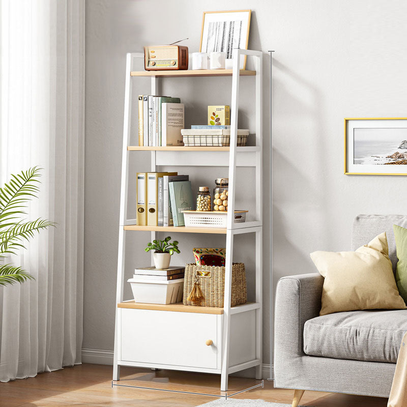 12 "W metalen frame boekenplank moderne open opslagladder boekenkast