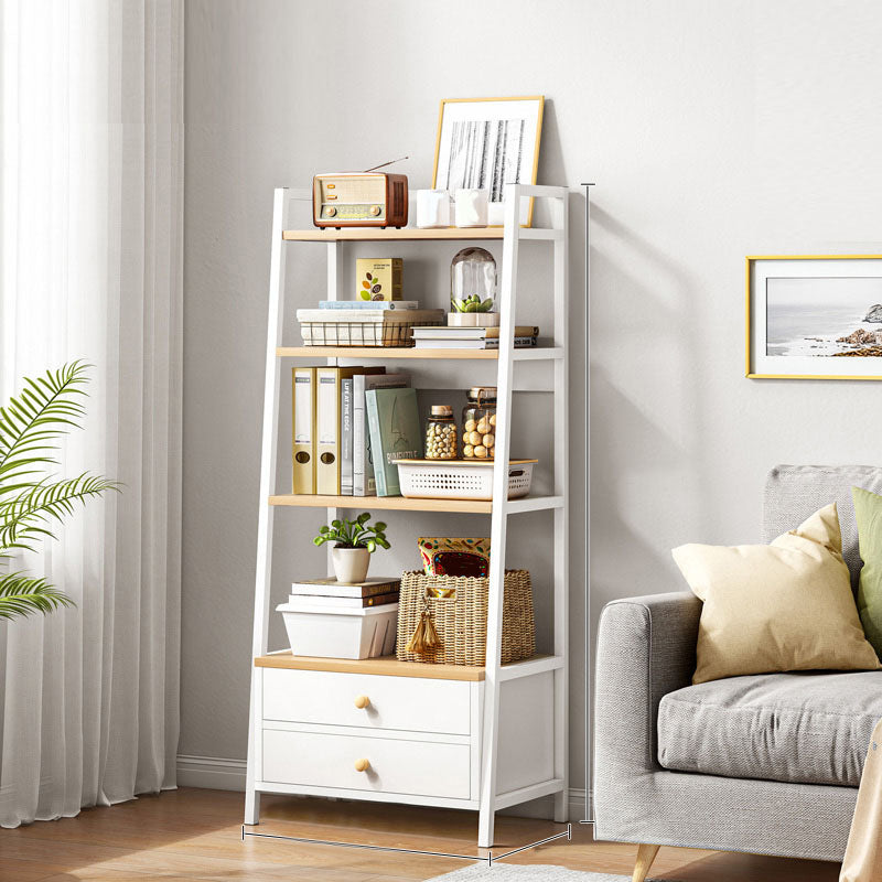 12 "W metalen frame boekenplank moderne open opslagladder boekenkast