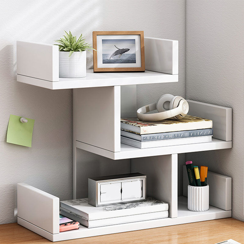 Geometry Artificial Wood Bookshelf Modern Open Storage Bookcase