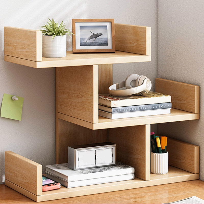 Geometry Artificial Wood Bookshelf Modern Open Storage Bookcase