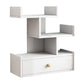 Geometry Artificial Wood Bookshelf Modern Open Storage Bookcase