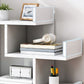 Geometry Artificial Wood Bookshelf Modern Open Storage Bookcase