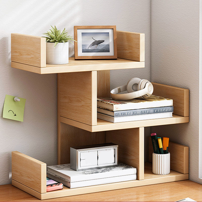 Geometry Artificial Wood Bookshelf Modern Open Storage Bookcase
