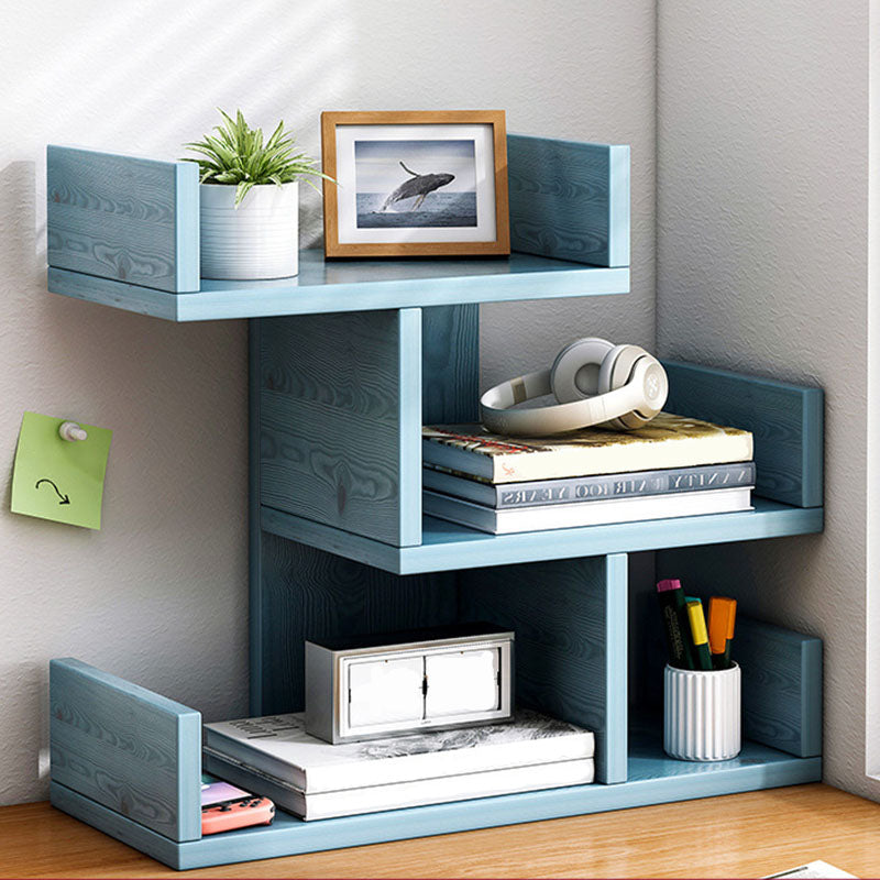 Geometry Artificial Wood Bookshelf Modern Open Storage Bookcase