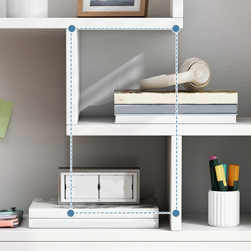 Geometry Artificial Wood Bookshelf Modern Open Storage Bookcase
