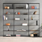 Vertical Metal Frame Bookshelf Modern Open Storage Bookcase , 10" W X 71" H