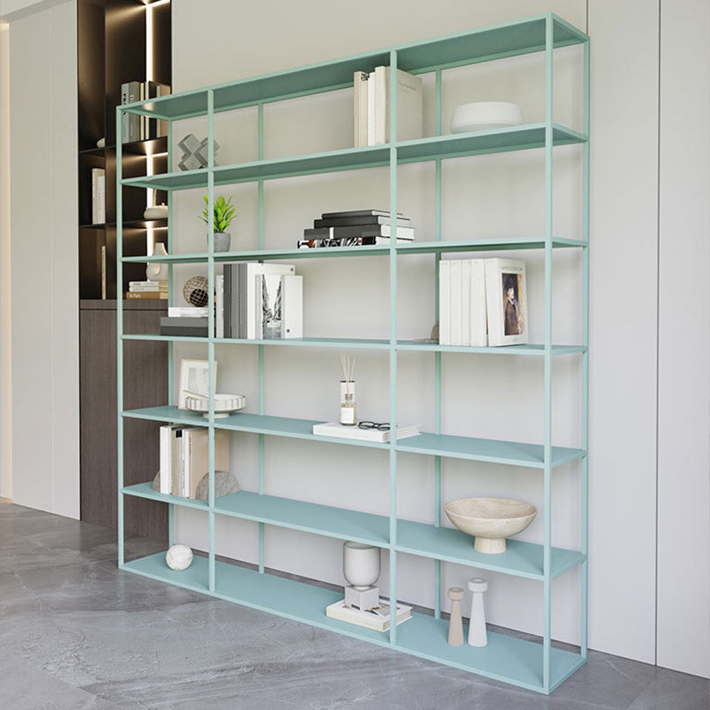 Vertical Metal Frame Bookshelf Modern Open Storage Bookcase , 10" W X 71" H