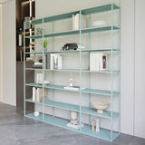 Vertical Metal Frame Bookshelf Modern Open Storage Bookcase , 10" W X 71" H