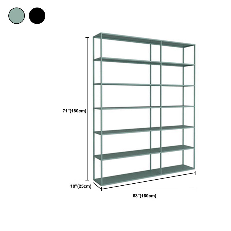 Vertical Metal Frame Bookshelf Modern Open Storage Bookcase , 10" W X 71" H