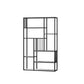 Modern Metal Bookcase with Rectangular Shelves Etagere Bookshelf , 9.8" W X 78.7" H