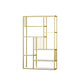 Modern Metal Bookcase with Rectangular Shelves Etagere Bookshelf , 9.8" W X 78.7" H