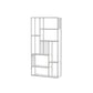 Modern Metal Bookcase with Rectangular Shelves Etagere Bookshelf , 9.8" W X 78.7" H