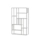 Modern Metal Bookcase with Rectangular Shelves Etagere Bookshelf , 9.8" W X 78.7" H
