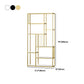 Modern Metal Bookcase with Rectangular Shelves Etagere Bookshelf , 9.8" W X 78.7" H