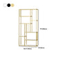 Modern Metal Bookcase with Rectangular Shelves Etagere Bookshelf , 9.8" W X 78.7" H