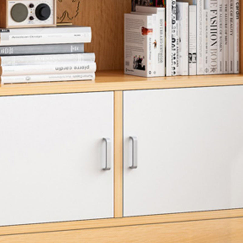 Estantería estándar de estilo moderno con puertas estantería de madera diseñada para sala de estar