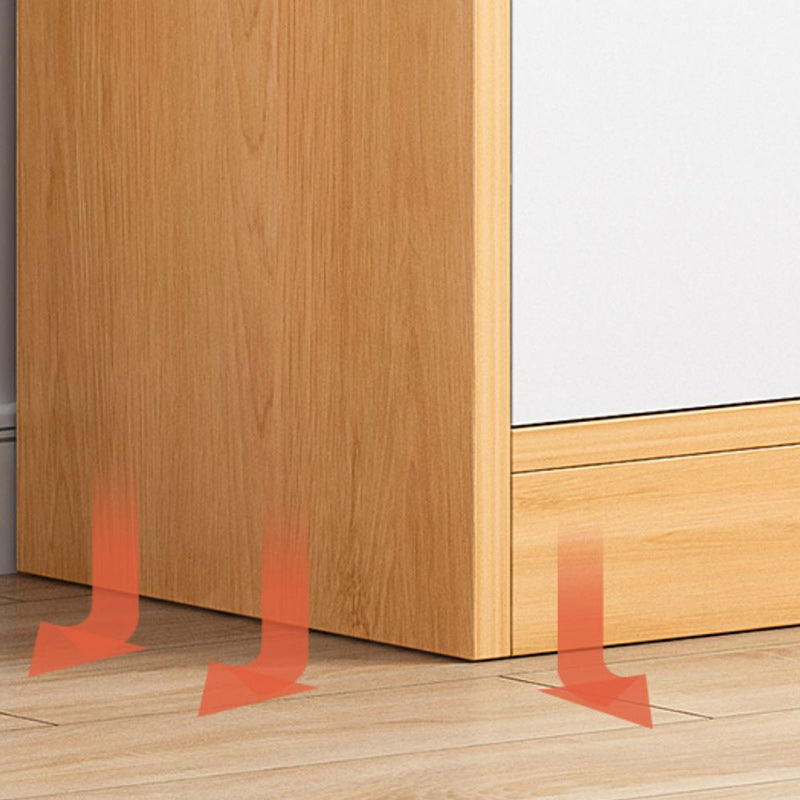 Estantería estándar de estilo moderno con puertas estantería de madera diseñada para sala de estar