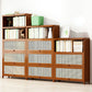 12.5 "W Bamboo boekenplank Moderne gesloten opslag boekenkast voor thuiskantoor