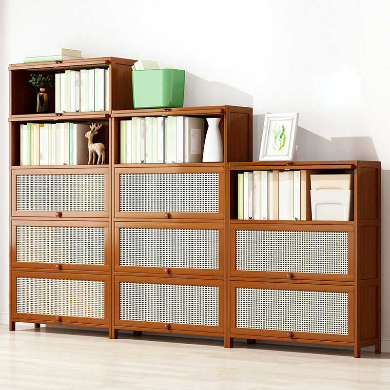 12.5 "W Bamboo boekenplank Moderne gesloten opslag boekenkast voor thuiskantoor