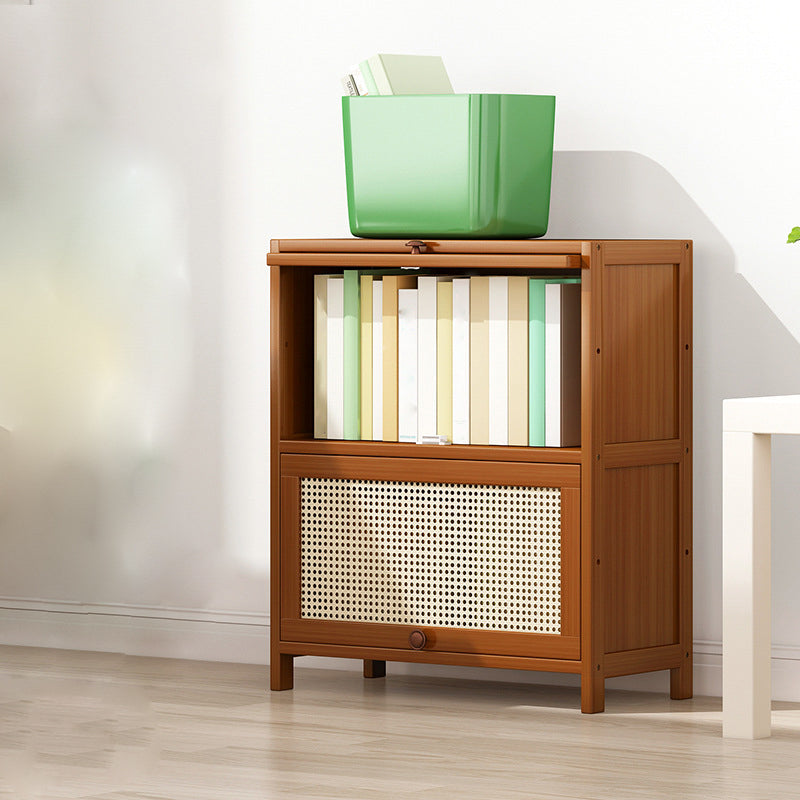 12.5 "W Bamboo boekenplank Moderne gesloten opslag boekenkast voor thuiskantoor