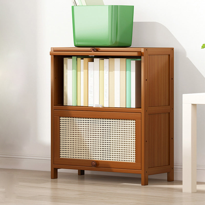 12.5 "W Bamboo boekenplank Moderne gesloten opslag boekenkast voor thuiskantoor