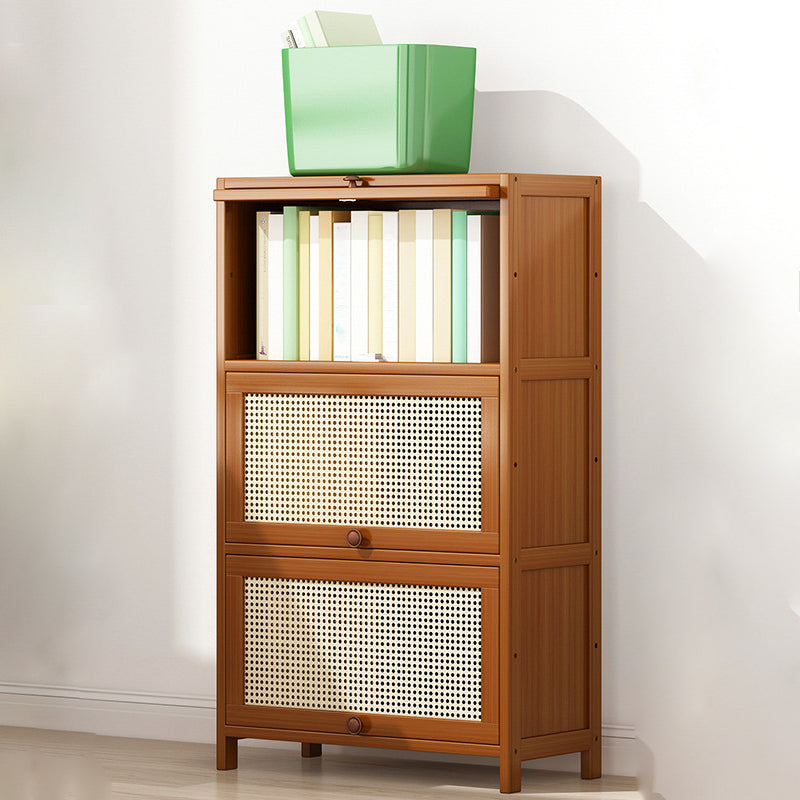 12.5 "W Bamboo boekenplank Moderne gesloten opslag boekenkast voor thuiskantoor