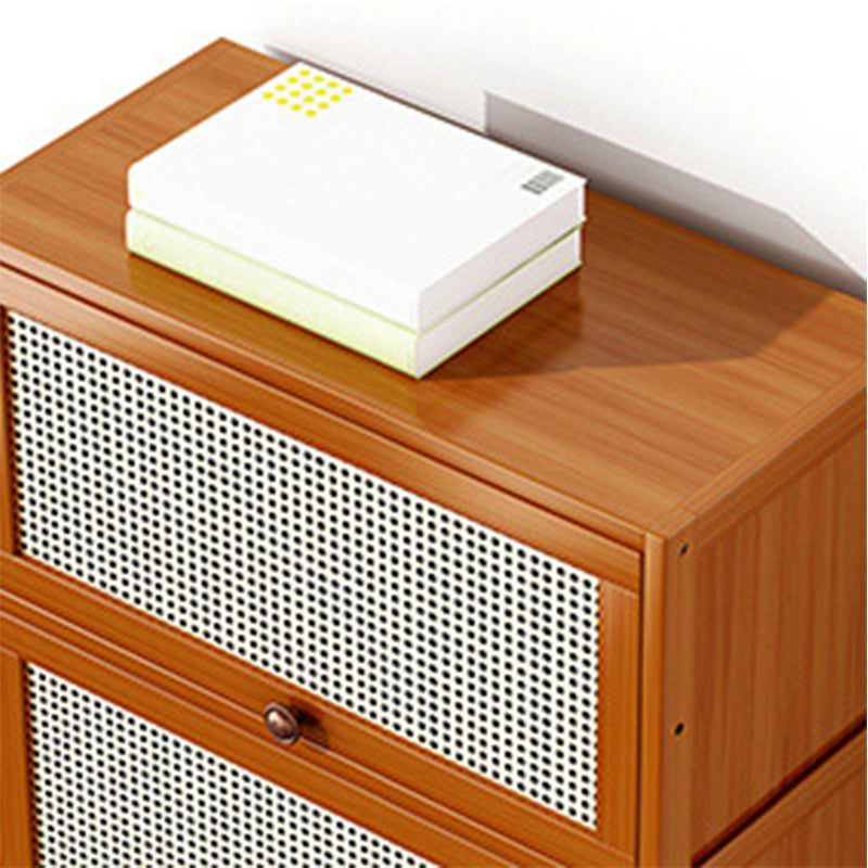 12.5 "W Bamboo boekenplank Moderne gesloten opslag boekenkast voor thuiskantoor