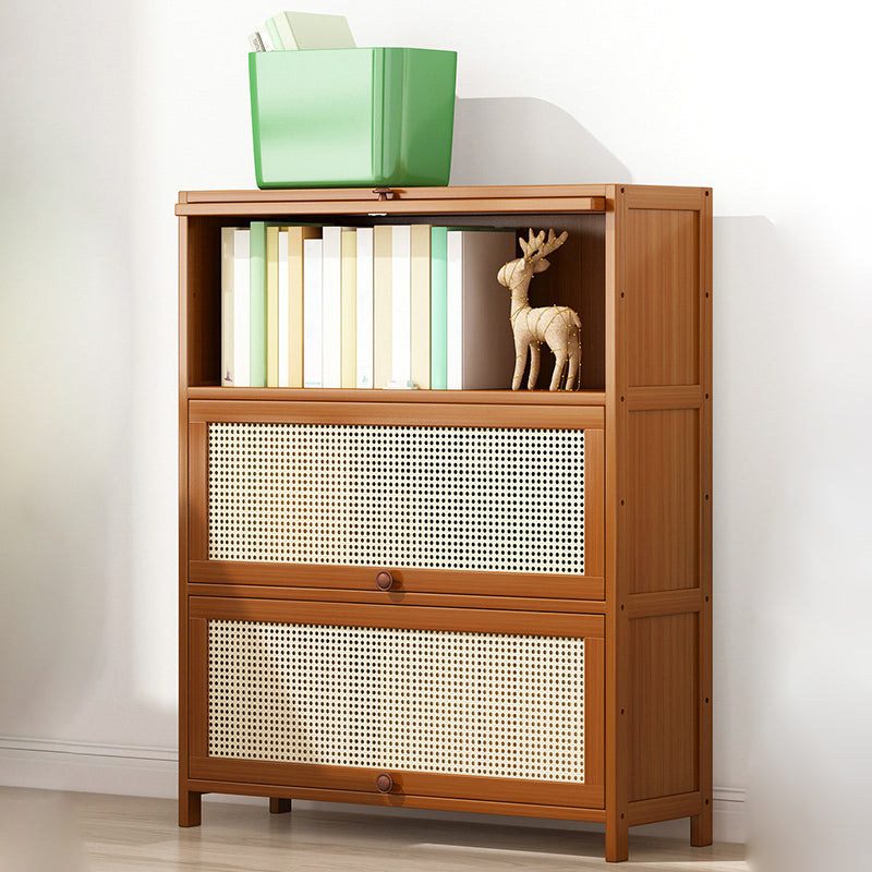 12.5 "W Bamboo boekenplank Moderne gesloten opslag boekenkast voor thuiskantoor
