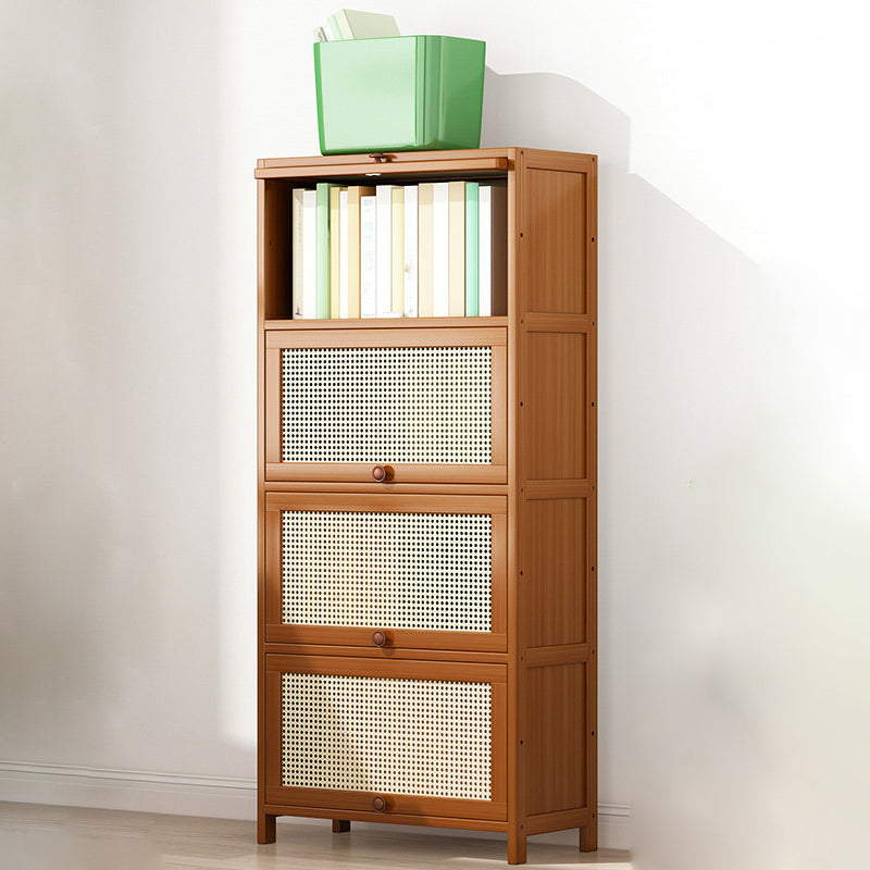 12.5 "W Bamboo boekenplank Moderne gesloten opslag boekenkast voor thuiskantoor