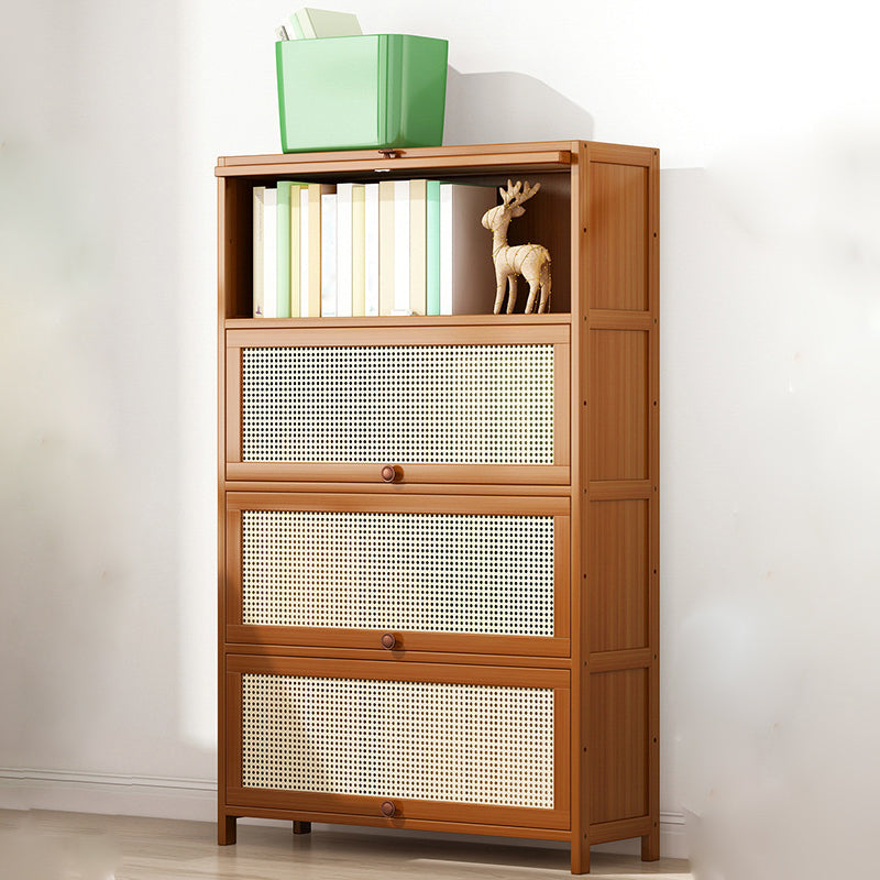 12.5 "W Bamboo boekenplank Moderne gesloten opslag boekenkast voor thuiskantoor