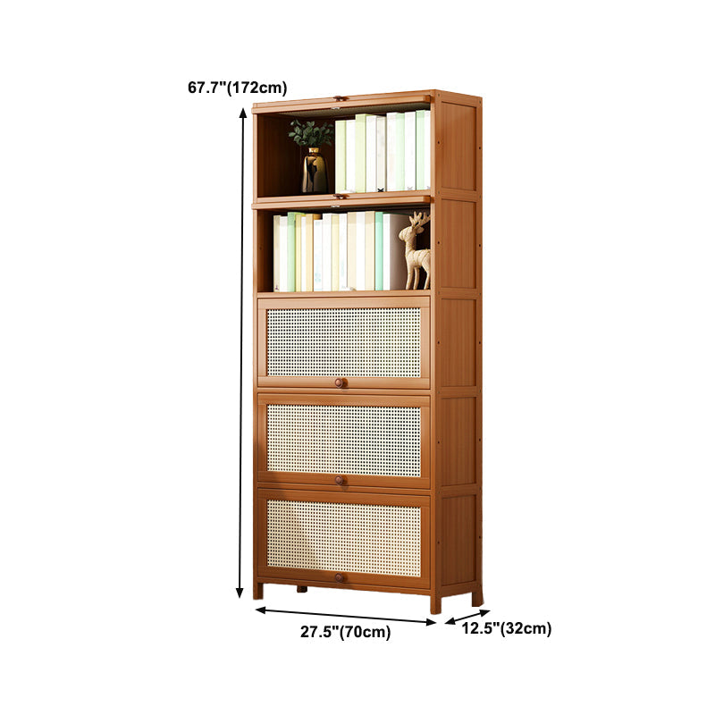 12.5 "W Bamboo boekenplank Moderne gesloten opslag boekenkast voor thuiskantoor