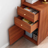 Contemporary Vertical Book Shelf Engineered Wood Closed Back Bookcase Clearhalo 'Bookcases' 'furn' 'furn_bookcases' 'Furniture' 'Office Furniture' 5694231