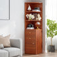 Contemporary Vertical Book Shelf Engineered Wood Closed Back Bookcase Walnut Clearhalo 'Bookcases' 'furn' 'furn_bookcases' 'Furniture' 'Office Furniture' 5694234