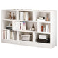 39.4" H X 9.1"W Engineered Wood Bookcase Modern Closed Back Standard Book Shelf 55.1"L x 9.1"W x 39.4"H White Clearhalo 'Bookcases' 'furn' 'furn_bookcases' 'Furniture' 'Office Furniture' 5694280
