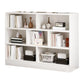 39.4" H X 9.1"W Engineered Wood Bookcase Modern Closed Back Standard Book Shelf 39.4"L x 9.1"W x 39.4"H White Clearhalo 'Bookcases' 'furn' 'furn_bookcases' 'Furniture' 'Office Furniture' 5694283