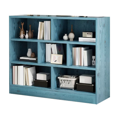39.4" H X 9.1"W Engineered Wood Bookcase Modern Closed Back Standard Book Shelf 31.5"L x 9.1"W x 39.4"H Blue Clearhalo 'Bookcases' 'furn' 'furn_bookcases' 'Furniture' 'Office Furniture' 5694285