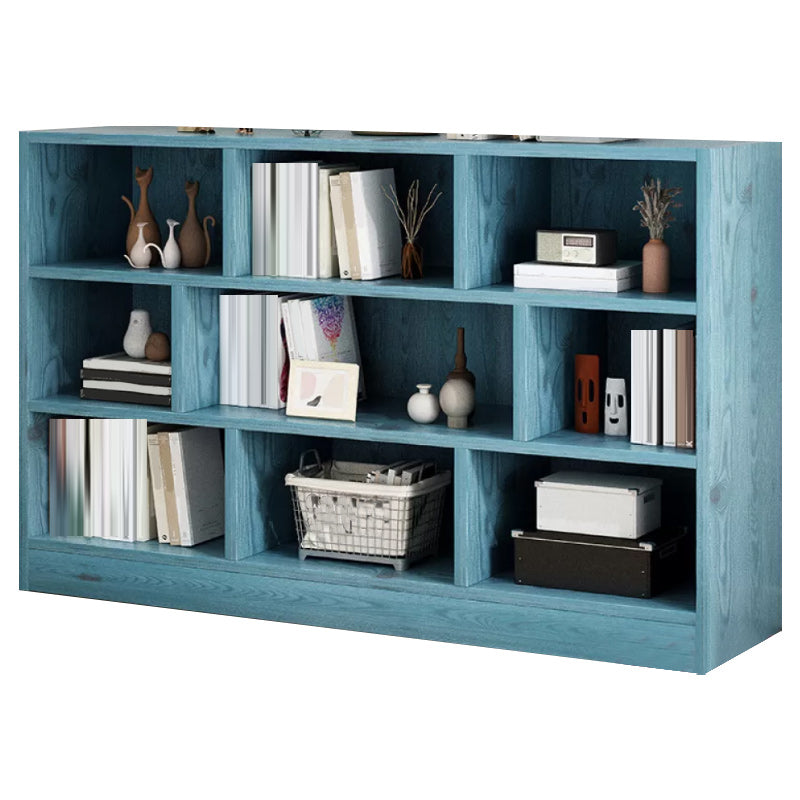 39.4" H X 9.1"W Engineered Wood Bookcase Modern Closed Back Standard Book Shelf 55.1"L x 9.1"W x 39.4"H Blue Clearhalo 'Bookcases' 'furn' 'furn_bookcases' 'Furniture' 'Office Furniture' 5694287