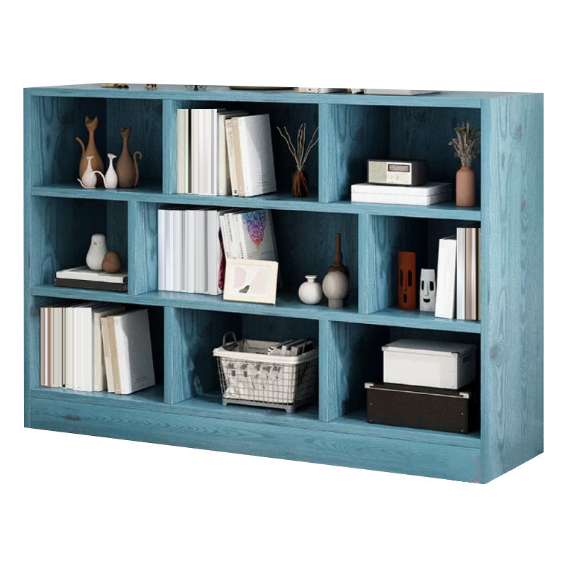 39.4" H X 9.1"W Engineered Wood Bookcase Modern Closed Back Standard Book Shelf 47.2"L x 9.1"W x 39.4"H Blue Clearhalo 'Bookcases' 'furn' 'furn_bookcases' 'Furniture' 'Office Furniture' 5694290