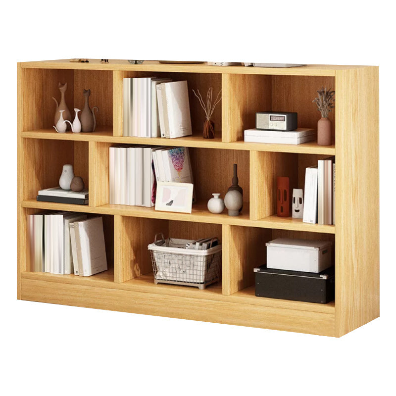 39.4" H X 9.1"W Engineered Wood Bookcase Modern Closed Back Standard Book Shelf 47.2"L x 9.1"W x 39.4"H Light Wood Clearhalo 'Bookcases' 'furn' 'furn_bookcases' 'Furniture' 'Office Furniture' 5694295