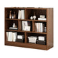 39.4" H X 9.1"W Engineered Wood Bookcase Modern Closed Back Standard Book Shelf 31.5"L x 9.1"W x 39.4"H Dark Wood Clearhalo 'Bookcases' 'furn' 'furn_bookcases' 'Furniture' 'Office Furniture' 5694297