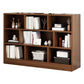 39.4" H X 9.1"W Engineered Wood Bookcase Modern Closed Back Standard Book Shelf 47.2"L x 9.1"W x 39.4"H Dark Wood Clearhalo 'Bookcases' 'furn' 'furn_bookcases' 'Furniture' 'Office Furniture' 5694299