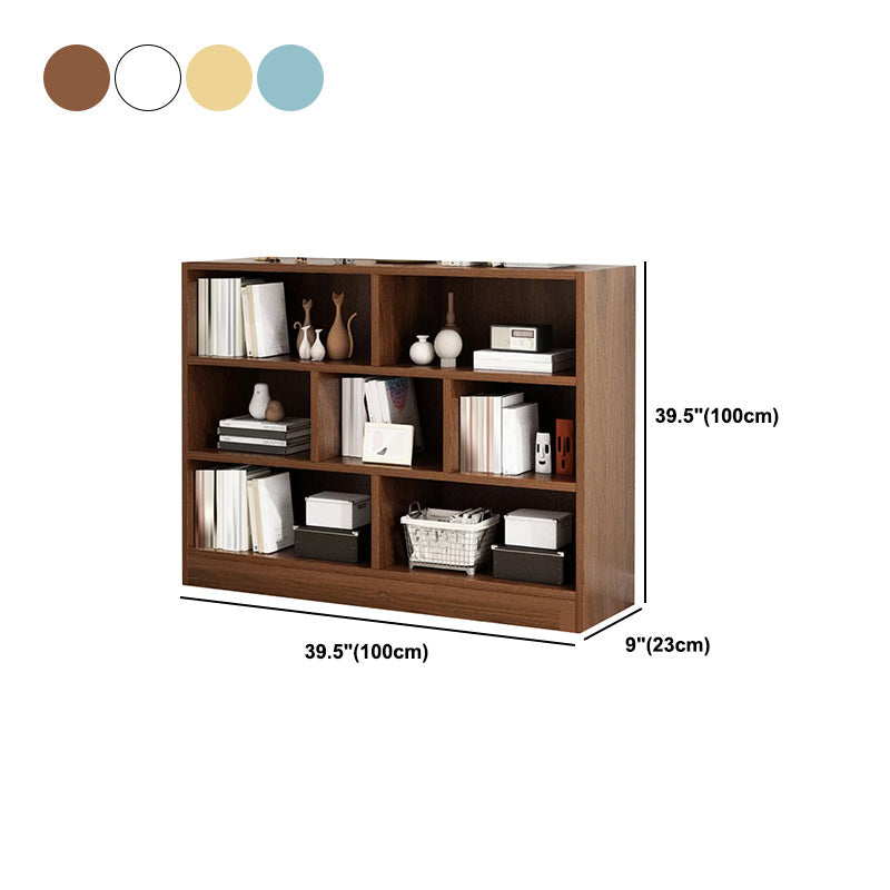 39.4" H X 9.1"W Engineered Wood Bookcase Modern Closed Back Standard Book Shelf Clearhalo 'Bookcases' 'furn' 'furn_bookcases' 'Furniture' 'Office Furniture' 5694302