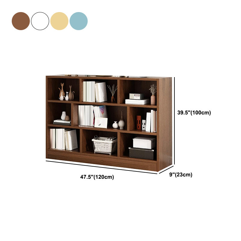 39.4" H X 9.1"W Engineered Wood Bookcase Modern Closed Back Standard Book Shelf Clearhalo 'Bookcases' 'furn' 'furn_bookcases' 'Furniture' 'Office Furniture' 5694303